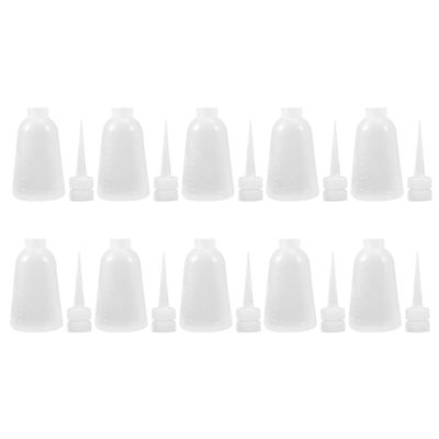 EXCEART 10pcs Plastic Squeezable Bottle Mouth Spout for Sewing Machine Oil Glue and Liquid Dispensing Leakproof and Easy to Clean Dispenser for Precise Application