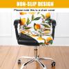 Smiry Stretch Printed Office Computer Desk Chair Covers, Yellow view 2