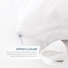 Queen Pillow Protectors with Zipper 4 Pack Queen Size 20 x 30 inch Waterproof Pillow Case Protector Down Feather Proof Pillow Covers Encasement Pillow Case White view 3