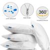 Queen Pillow Protectors with Zipper 4 Pack Queen Size 20 x 30 inch Waterproof Pillow Case Protector Down Feather Proof Pillow Covers Encasement Pillow Case White view 4