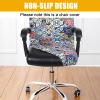 Smiry Stretch Printed Office Computer Desk Chair Covers, Colorful view 2