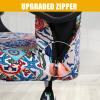 Smiry Stretch Printed Office Computer Desk Chair Covers, Colorful view 3