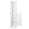 HOMCOM Tall Bathroom Storage Cabinet/Freestanding Linen Tower with 3-Tier Open Adjustable Shelf, White view 3