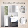 HOMCOM Tall Bathroom Storage Cabinet/Freestanding Linen Tower with 3-Tier Open Adjustable Shelf, White view 4