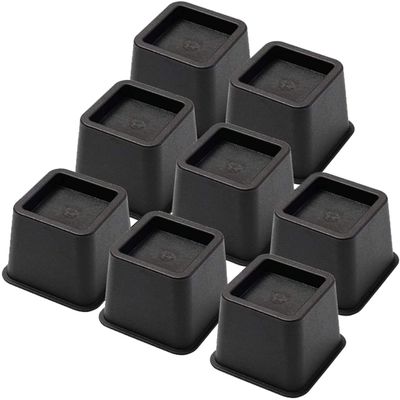 Ihomepark Bed Risers 3 Inch, Heavy Duty Square Furniture Frame Lift for Couch, Chair, Desk, Sofa and Bunk Bedpost, Set of 8