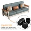 Ihomepark Bed Risers 3 Inch, Heavy Duty Square Furniture Frame Lift for Couch, Chair, Desk, Sofa and Bunk Bedpost, Set of 8 view 4