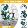 Smiry Stretch Printed Office Computer Desk Chair Covers, Green view 4