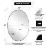ANDY STAR Brushed Nickel Oval Mirrors for Bathroom, 22x30 Inch Silver Stainless Steel Metal Framed Oval Wall Mirror, Modern Vanity Mirror Wall Mount Horizontal or Vertical view 2