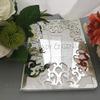 BackgroundTurnOver Wedding Guest Book Personalized Custom Mirror Guestbook Names Date Party White Engrave Carve Signature Blank Favor Books Album Decor Customized Bridal Ideas Love Front for view 4
