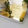 BackgroundTurnOver Wedding Guest Book Personalized Guestbook Engrave Carve Mirror Signature Decor Cover Gift Customized Names Date Check in Wooden Love Front Album Gifts for Guests Party view 2