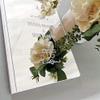 BackgroundTurnOver Wedding Guest Book Personalized Guestbook Engrave Carve Mirror Signature Decor Cover Gift Customized Names Date Check in Wooden Love Front Album Gifts for Guests Party view 4