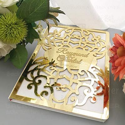 BackgroundTurnOver Guest Book Wedding Guestbook Personalized Custom Mirror Names Date Signature Decor Party White Books Album Customized Photo for Gifts Guests Blank Favor Cover Gift Details