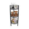 3-Tier Saving Place Bin, Market Basket, Storage Basket Organizer, Kitchen Storage Bin, Bathroom Tower Baskets, Laundry Organization (Black) view 1