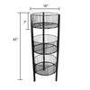 3-Tier Saving Place Bin, Market Basket, Storage Basket Organizer, Kitchen Storage Bin, Bathroom Tower Baskets, Laundry Organization (Black) view 2