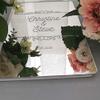 BackgroundTurnOver Guest Book Wedding Engrave Carve Mirror Personalized Party White Custom Names Date Signature Decor Cover Gift Blank Favor Customized Gifts Guestbook Photo Check in Wooden view 2