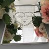 BackgroundTurnOver Wedding Guest Book Guestbook Engrave Carve Mirror Signature Decor Personalized Custom Party White Names Date Cover Gift Album Customized Books Details Blank Favor New Weds view 4