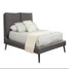 Alpine Furniture Gabriela Platform, Queen (U.S. Standard), Grey Upholstery, Black Legs view 3