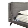 Alpine Furniture Gabriela Platform, Queen (U.S. Standard), Grey Upholstery, Black Legs view 4