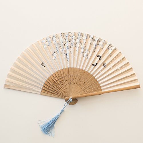 Qiwang Fan Folding Fan Chinese Style Dance Fan Female Summer Folding Fan Costume Children's Small Retro Cloth Classical Antique Folding Fan (4)