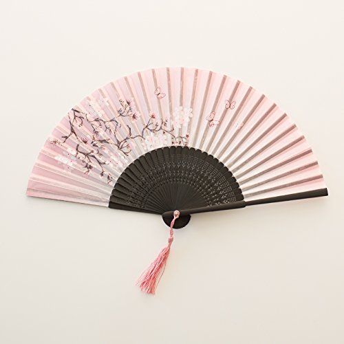 Qiwang Fan Folding Fan Chinese Style Dance Fan Female Summer Folding Fan Costume Children's Small Retro Cloth Classical Antique Folding Fan (2)