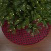 48" Red and Black Buffalo Plaid Christmas Tree Skirt view 2