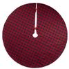 48" Red and Black Buffalo Plaid Christmas Tree Skirt view 3