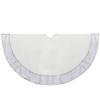 48" Rose Gold and White Reversible Sequin Trim Christmas Tree Skirt view 4