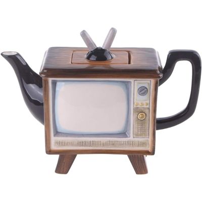 Blue Sky Ceramics Television Teapot, Multi (14449)