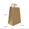 Carte Dozio Kraft Shopper with Square Bottom, Havana, Flat Handle 27+17x29 cm view 4