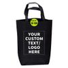 DISCOUNT PROMOS Custom Large Reusable Heavy Duty Tote Bag Set of 10/50/100, Personalized Bulk Pack - Durable, Reusable, Grocery Bag - Black view 1