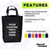 DISCOUNT PROMOS Custom Large Reusable Heavy Duty Tote Bag Set of 10/50/100, Personalized Bulk Pack - Durable, Reusable, Grocery Bag - Black view 2