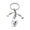 100 Pieces Keychain Keyring Jewellery Clasps Charms Suppliers SW6C7H Bucket Ice Goblet Glass Wine Wineglass view 2