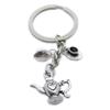 50 Pieces Keychain Keyring Jewellery Clasps Charms Suppliers RS6U5G Teapot Pot Wine Flagon Cup Coffee Tea view 2