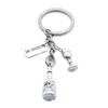 100 Pieces Keychain Keyring Jewellery Clasps Charms Suppliers UH7A3A Bottle Goblet Glass Wine Wineglass Signs Tag Me Drink view 1