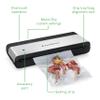 FoodSaver PowerVac Compact Vacuum Sealing Machine Stainless Steel & Black Vertical Storage VS0150 | Preserves freshness reduces bag waste for both dry and wet food view 4