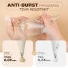 LotFancy 500Pcs Piping Bags 10 Inch, Thick Tipless Piping Bags, Non-Slip Disposable Pastry Bag for Royal Icing, Cookies, Cake Decorating view 2