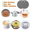 Extra Thick Silicone Trivets Heat Resistant Pot Holder and Oven Mitts,Trivets for Hot Dishes,Nonslip Insulation Honeycomb Rubber Hot Pads for Countertop,Multi-Purpose Mats,2 Pack Silicone (Gray) view 3