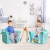 Costzon Kids Couch, Children's Sofa Armrest Chair with Pattern, Toddler Furniture w/Sturdy Wood Construction, Preschool, Lightweight Kids Couch Sofa Chair for Aged 1-5 Boys & Girls Gifts, Crocodile view 2