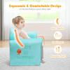 Costzon Kids Couch, Children's Sofa Armrest Chair with Pattern, Toddler Furniture w/Sturdy Wood Construction, Preschool, Lightweight Kids Couch Sofa Chair for Aged 1-5 Boys & Girls Gifts, Crocodile view 4