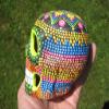 Ceramic Painted Skull Day of The Dead Pinta de Agua Taxco Mexico A8261 view 3