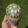Ceramic Painted Skull Day of The Dead Pinta de Agua Taxco Mexico A8261 view 4