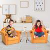 Costzon Kids Couch, Children's Sofa Armrest Chair with Pattern, Toddler Furniture w/Sturdy Wood Construction, Preschool, Lightweight Kids Couch Sofa Chair for Aged 1-5 Boys & Girls Gifts, Lion view 2
