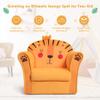 Costzon Kids Couch, Children's Sofa Armrest Chair with Pattern, Toddler Furniture w/Sturdy Wood Construction, Preschool, Lightweight Kids Couch Sofa Chair for Aged 1-5 Boys & Girls Gifts, Lion view 4