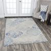 Rizzy Home Alora Decor Euphoria 5' x 8' Medallion Lt. Gray/Gray/Rust/Blue Hybrid Area Rug view 2