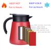 27oz Stainless Steel Thermal Coffee Carafe with Handle, Double Walled Vacuum Insulated Pot for Hot Water, Tea, Coffee, Heat Retention, 800ml (Red) view 3