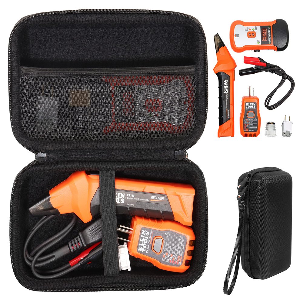 GETGEAR Circuit Breaker Finder/Tester case for Klein Tools ET310 AC Circuit Breaker Finder, RT310, Accessory Kit storage case, also good for other device and meters