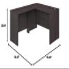 Bush Business Furniture Studio C 60W x 30D L Shaped Desk with 42W Return in Storm Gray view 3