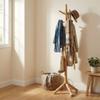 Cortesi Home Monica Wooden Coat Rack, Natural view 4