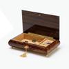Dark Wood Tone Roses with Ornate Motifs Inlay 18 Note Musical Jewelry Box - Many Songs to Choose - Skaters Waltz, The view 2