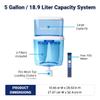 ZeroWater ZJ-004S, Refillable Filtered Water Cooler Jug, 5 Gallon Capacity, NSF Certified to Reduce Lead, Other Heavy Metals and PFOA/PFOS, Blue view 4